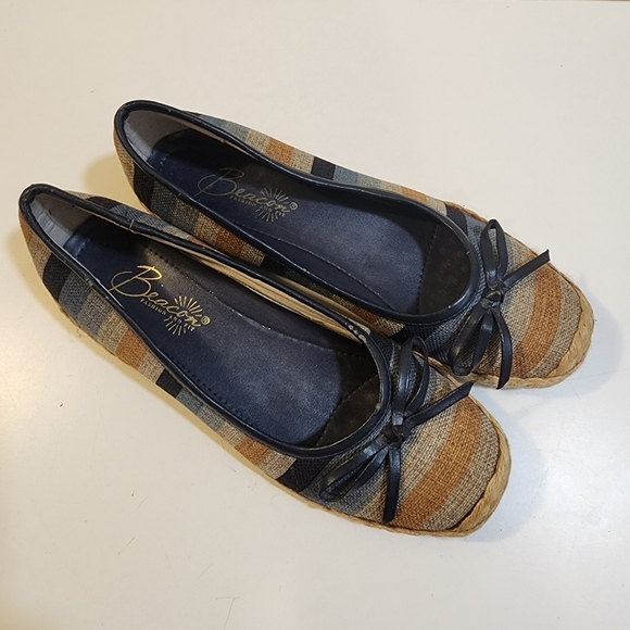 BEACON Fashion And Fit Stripes flat ballet comfy shoes size 8 - Picture 12 of 14